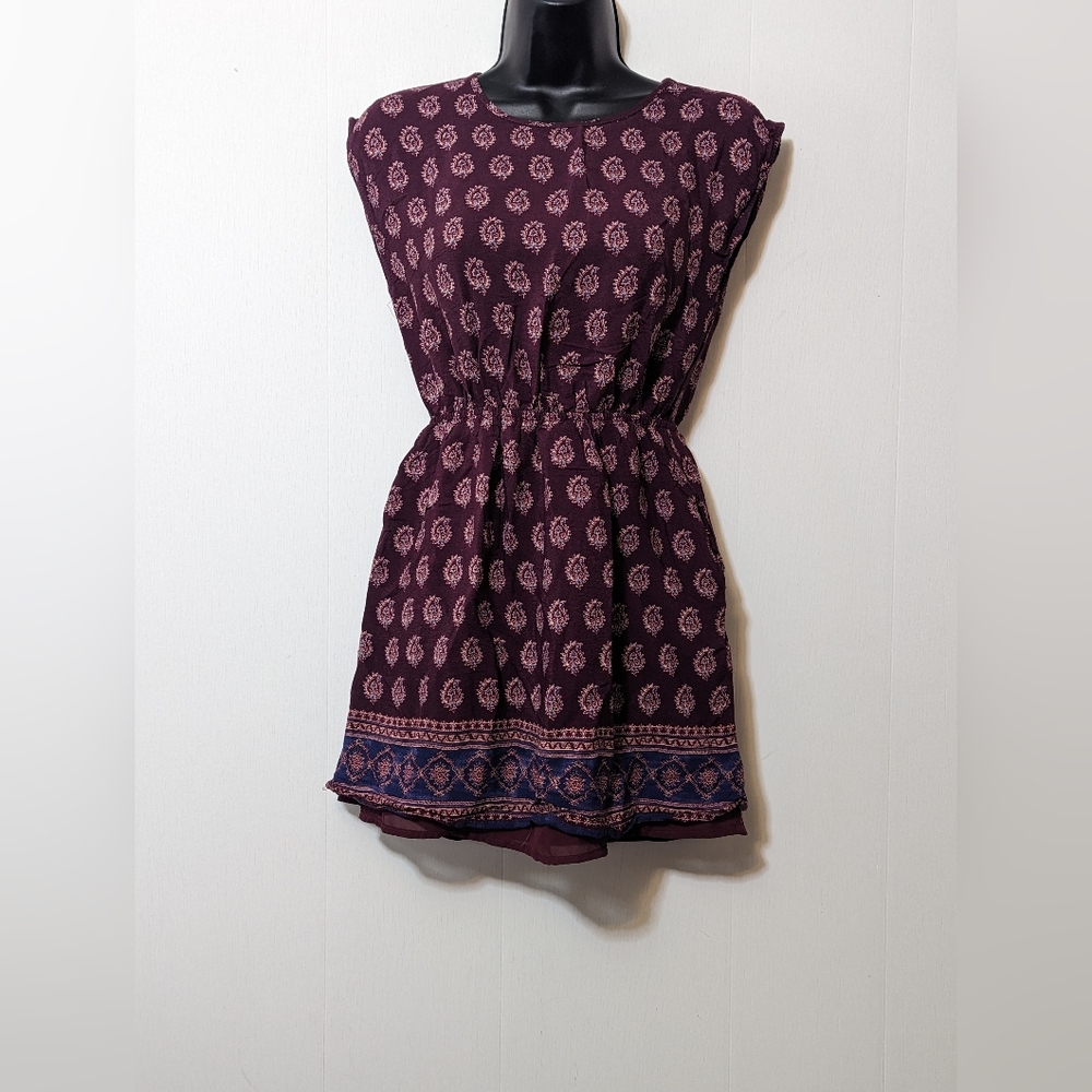 Forever 21 Burgundy Western/ Paisley Style Type Dress Size Small